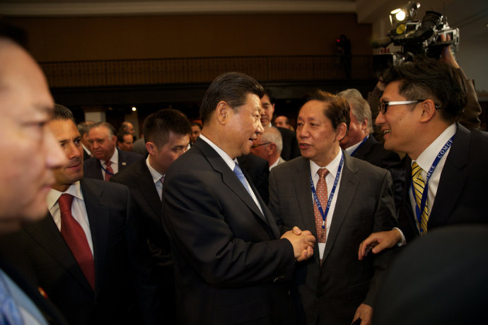 在墨西哥参加与习主席的午餐会